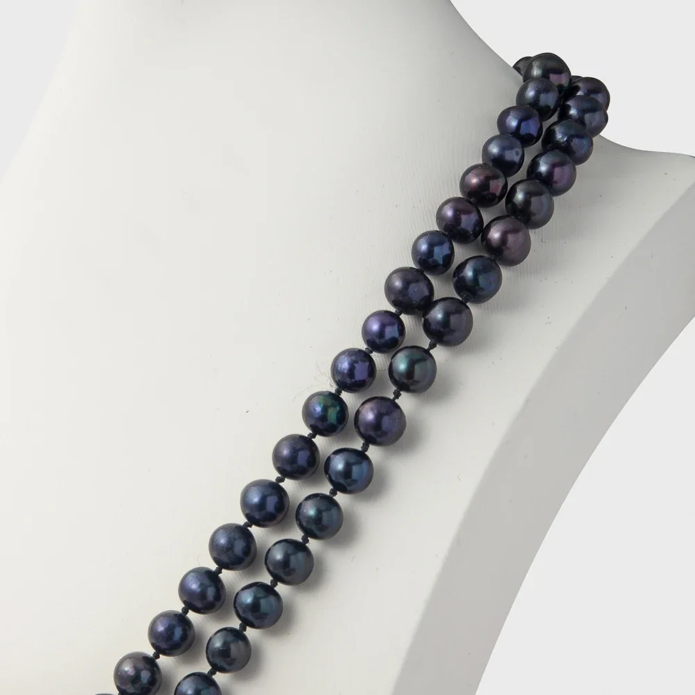 8-9mm Round Black Genuine Natural Pearls Beaded for Women Birthday Jewelry Gift Women's Decorative Chain
8-9mm Round Black Genuine Natural Pearls Beaded for Women Birthday Jewelry Gift Women's Decorative Chain
