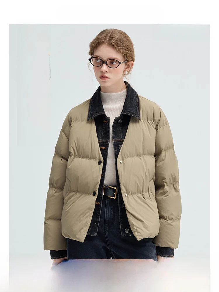 VEGA CHANG Women's Winter Thiened Du down Jaet 2025 New Sle Ribbed Denim Warm Outerwear Simple Straight Cut Commute S...
VEGA CHANG Women's Winter Thiened Du down Jaet 2025 New Sle Ribbed Denim Warm Outerwear Simple Straight Cut Commute S...