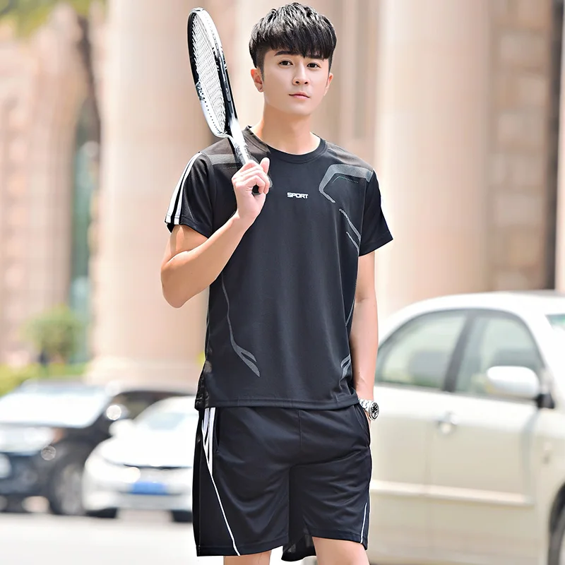 Men's Ultra-thin High-quality Ice Silk Short Sleeved Shorts Sports Set Lightweight Breathable Sports Quick Drying Two-piece Set
Men's Ultra-thin High-quality Ice Silk Short Sleeved Shorts Sports Set Lightweight Breathable Sports Quick Drying Two-piece Set