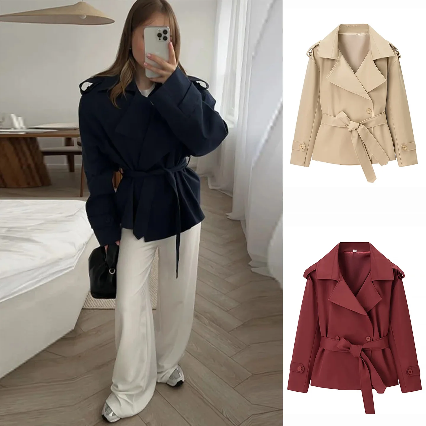 Spring New Arrival Women's American Retro Style Button-Up Long Sleeve Pure Color Bow-Tie Short Jacket Coat Commute Style
Spring New Arrival Women's American Retro Style Button-Up Long Sleeve Pure Color Bow-Tie Short Jacket Coat Commute Style