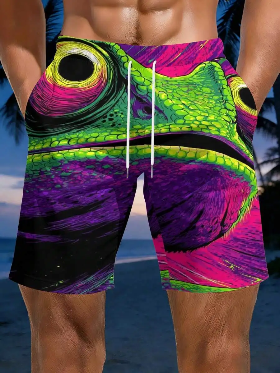 Mens Vibrant Frog Print Beach Shorts Quick Dry Summer Swim Trunks
Mens Vibrant Frog Print Beach Shorts Quick Dry Summer Swim Trunks