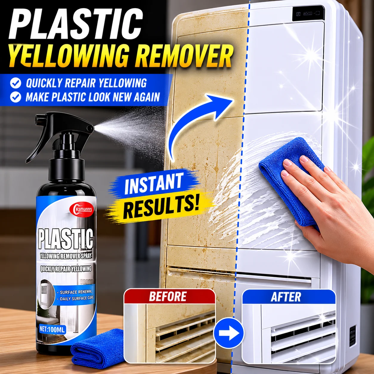 Magic Plastic Yellowing Remover Instantly Restores White Appliances Headlights and Plastic Surfaces
Magic Plastic Yellowing Remover Instantly Restores White Appliances Headlights and Plastic Surfaces
