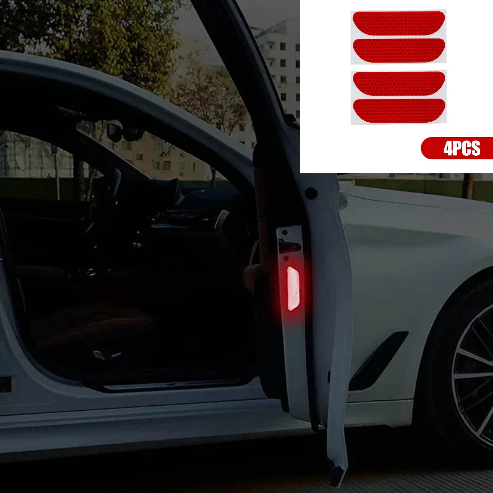 4pcs Car Reflective Warning Stickers Motorcycle Auto Door Edge Wheel Eyebrow Sticker Decal Safety Alert Tape Exterior Accessory
4pcs Car Reflective Warning Stickers Motorcycle Auto Door Edge Wheel Eyebrow Sticker Decal Safety Alert Tape Exterior Accessory