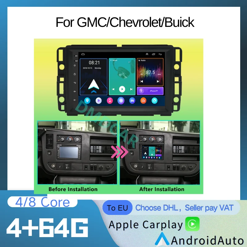 Android Auto Apple Carplay Car Radio Streeo Screen Multimidia Video Player For GMC Chevrolet Buick Enclave Yukon Acadia Equinox
Android Auto Apple Carplay Car Radio Streeo Screen Multimidia Video Player For GMC Chevrolet Buick Enclave Yukon Acadia Equinox