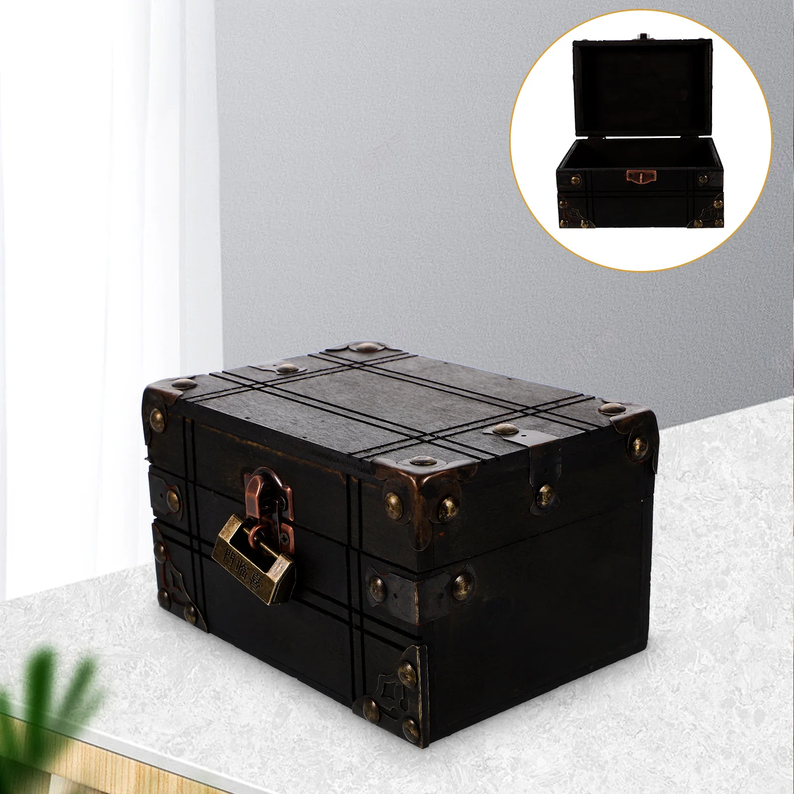 Vintage Storage Retro Treasure Chest Decorative Trunks Keepsake Box Wooden Jewelry Box Pirate Style Gray Small Classic
Vintage Storage Retro Treasure Chest Decorative Trunks Keepsake Box Wooden Jewelry Box Pirate Style Gray Small Classic