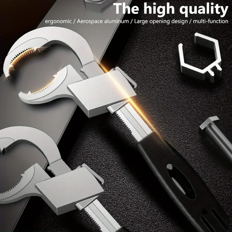2026-Adjustable Wrench Universal Double Ended Wrench Aluminium Alloy Open End Spanner Bathroom Plumbing Faucet and Sink Repair
2026-Adjustable Wrench Universal Double Ended Wrench Aluminium Alloy Open End Spanner Bathroom Plumbing Faucet and Sink Repair