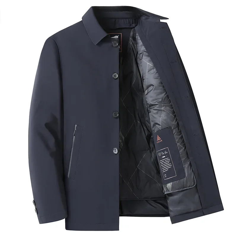 Winter New Coat Down Coat Casual Lapel Business Unhooded Waterproof Jacket for Men
Winter New Coat Down Coat Casual Lapel Business Unhooded Waterproof Jacket for Men