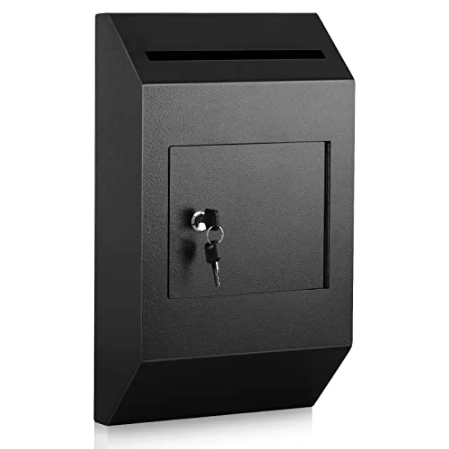 Wall-Mount MailboxHeavy Duty Deposit Drop Box Suggestion Box Locking Metal Key Drop Box with Key Lock Cash Deposit Box Safe Sto
Wall-Mount MailboxHeavy Duty Deposit Drop Box Suggestion Box Locking Metal Key Drop Box with Key Lock Cash Deposit Box Safe Sto