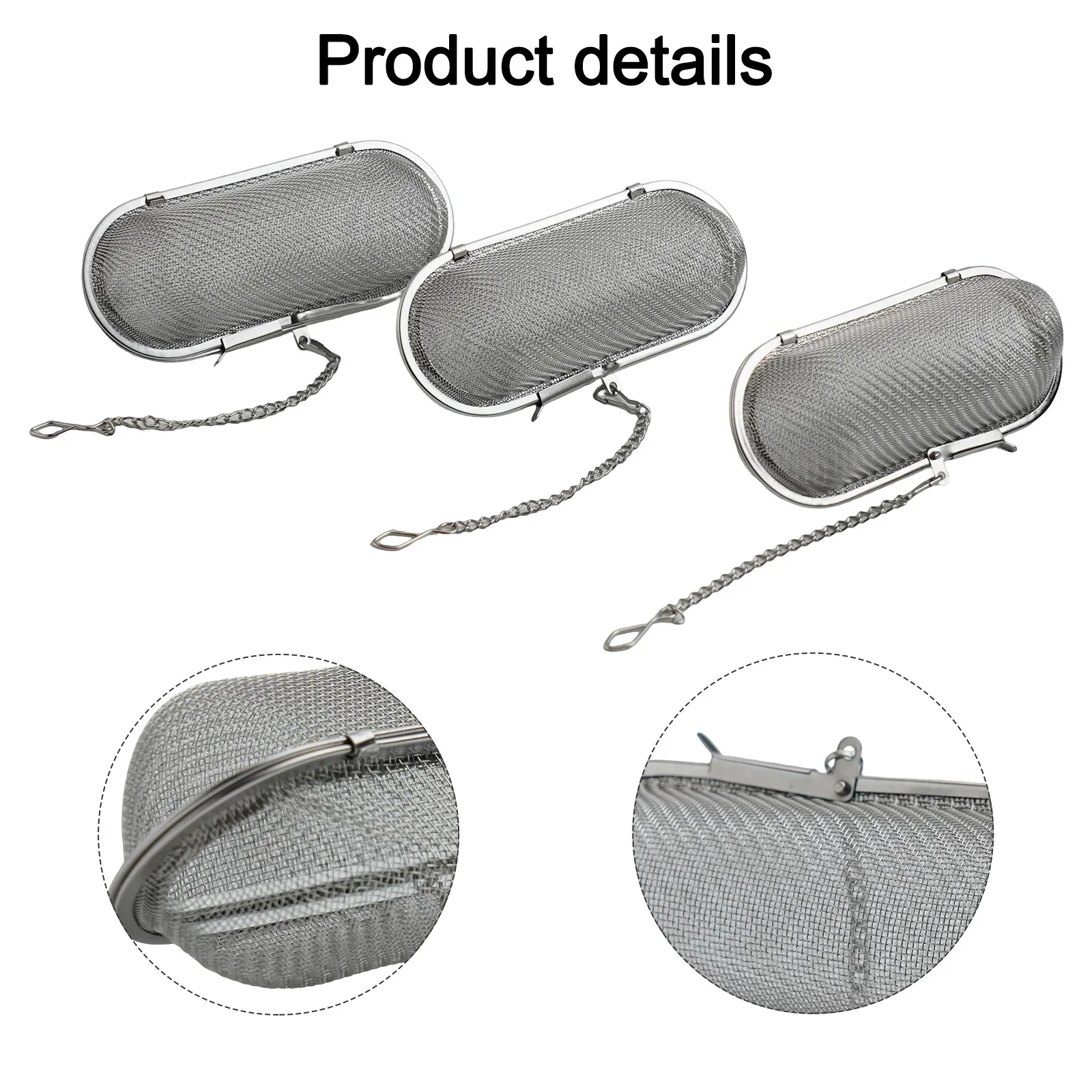 This set includes three finemesh stainless steel baskets that securely lock to protect your precious items during use
This set includes three finemesh stainless steel baskets that securely lock to protect your precious items during use