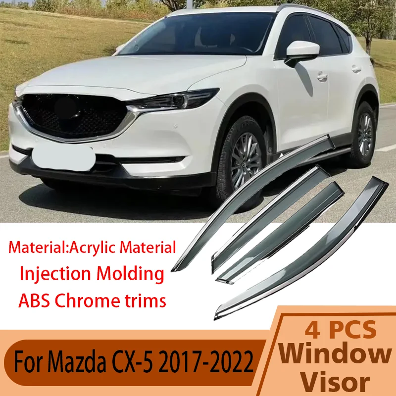 Дефлектор бокового окна автомобиля для Mazda CX-5 CX5 2017 2018-2022, оконные козырьки, защита от солнца, дефлектор, ветрозащитный экран
Дефлектор бокового окна автомобиля для Mazda CX-5 CX5 2017 2018-2022, оконные козырьки, защита от солнца, дефлектор, ветрозащитный экран