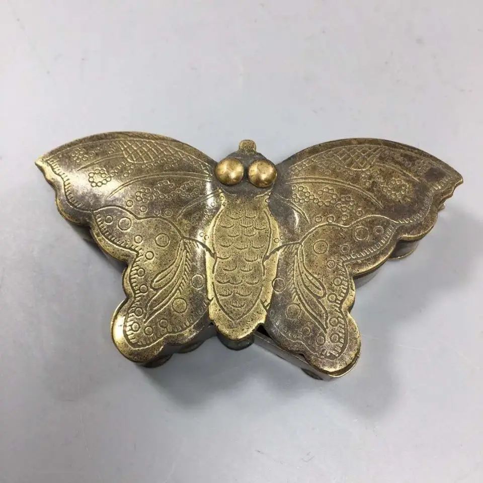 Pure copper butterfly mechanism ink cartridge, brass Rongbaozhai copper butterfly double small ink cartridge, ink bucket, stati
Pure copper butterfly mechanism ink cartridge, brass Rongbaozhai copper butterfly double small ink cartridge, ink bucket, stati