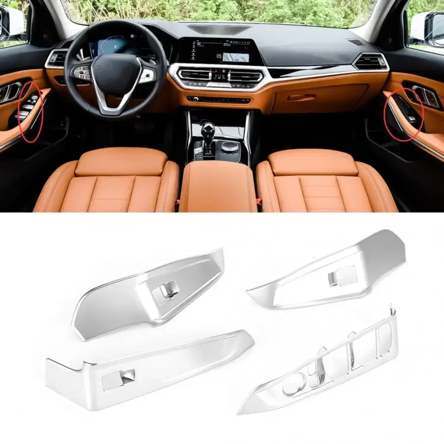 4pcs/Set ABS Chromed Window Lifter Switch Panel Cover Trim Fits for BMW 3 series G20 G28 2020 Car Accessories New
4pcs/Set ABS Chromed Window Lifter Switch Panel Cover Trim Fits for BMW 3 series G20 G28 2020 Car Accessories New