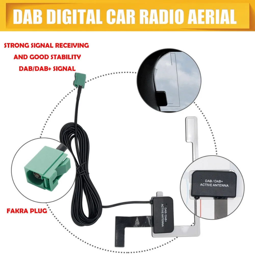 Pro DAB Цифровой walkie talkie автомобильное радио антенна Стекло крепление штекер FAKRA С 3 м линия
Pro DAB Цифровой walkie talkie автомобильное радио антенна Стекло крепление штекер FAKRA С 3 м линия