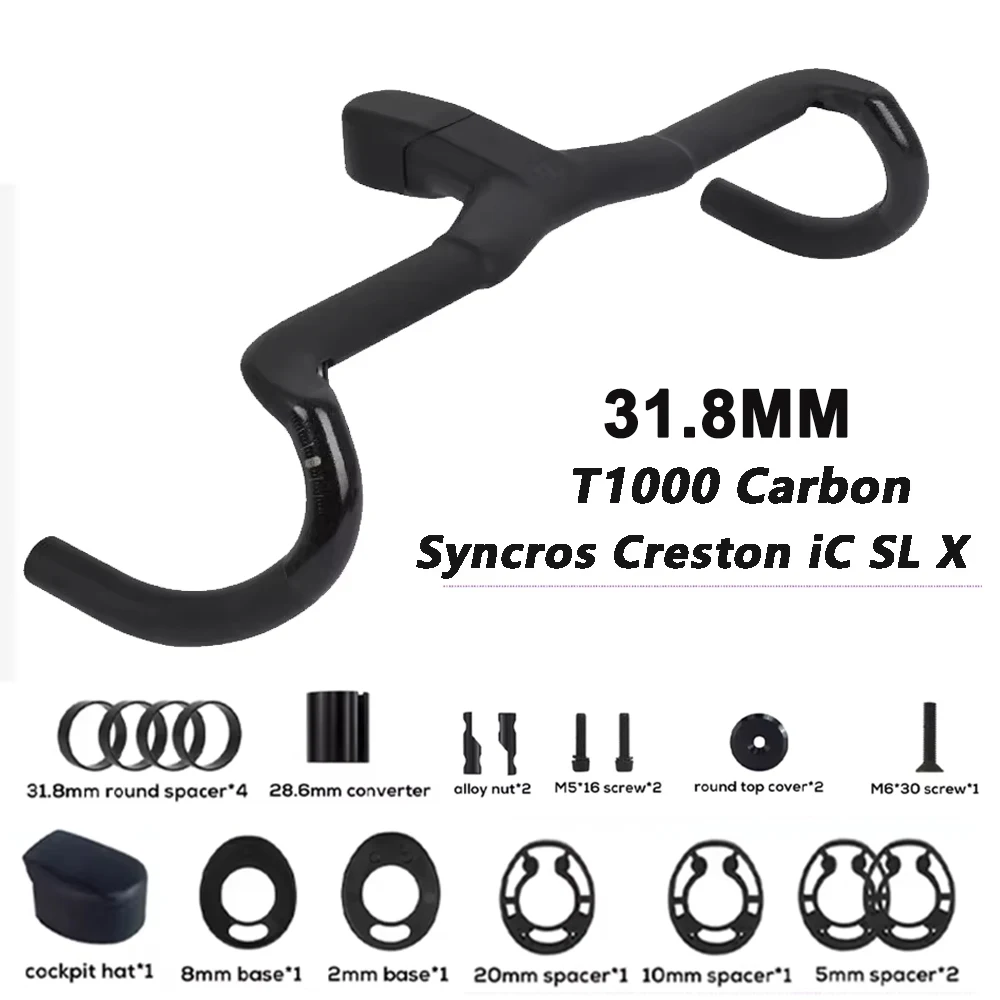 31.8mm CRESTON IC SL X INTEGRATED COCKPIT Full Internal Cable Routing Road Bicycle Handlebar T1000 Carbon Gravel Cockpit Di2
31.8mm CRESTON IC SL X INTEGRATED COCKPIT Full Internal Cable Routing Road Bicycle Handlebar T1000 Carbon Gravel Cockpit Di2