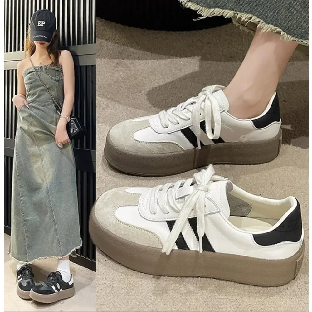 2024 Autumn New Casual Leather Retro Muffin Soft Soled Thick Soled Women's Board Shoes Sneakers
2024 Autumn New Casual Leather Retro Muffin Soft Soled Thick Soled Women's Board Shoes Sneakers