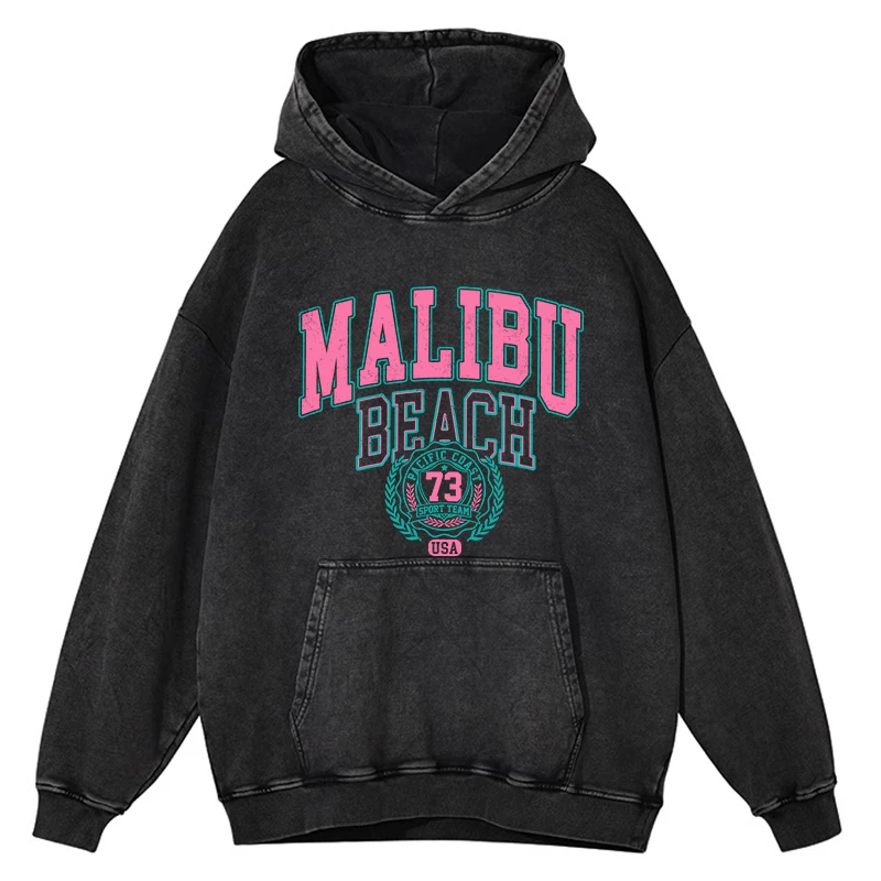 Trend Women Acid Wash Hoodies Malibu Beach Simple Letter Prints Sweatshirts Oversize Pocket Cotton Hooded Street Female Clothes
Trend Women Acid Wash Hoodies Malibu Beach Simple Letter Prints Sweatshirts Oversize Pocket Cotton Hooded Street Female Clothes