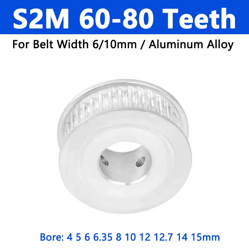 1pc S2M Timing Pulley 60 70 72 80 Teeth Aluminum Synchronous Wheel For Belt Width 6mm 10mm Bore 4-15mm Pitch 2mm 60T 70T 72T 80T
1pc S2M Timing Pulley 60 70 72 80 Teeth Aluminum Synchronous Wheel For Belt Width 6mm 10mm Bore 4-15mm Pitch 2mm 60T 70T 72T 80T