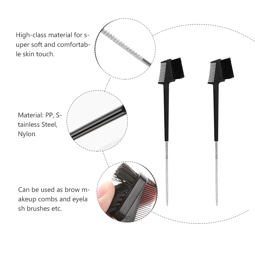 2pcs Black Eyebrow Lash Comb Dual-purpose Makeup Tool Eyebrow Brush Eyelash Comb Mascara Brush Tool Women Beauty Salon 
2pcs Black Eyebrow Lash Comb Dual-purpose Makeup Tool Eyebrow Brush Eyelash Comb Mascara Brush Tool Women Beauty Salon