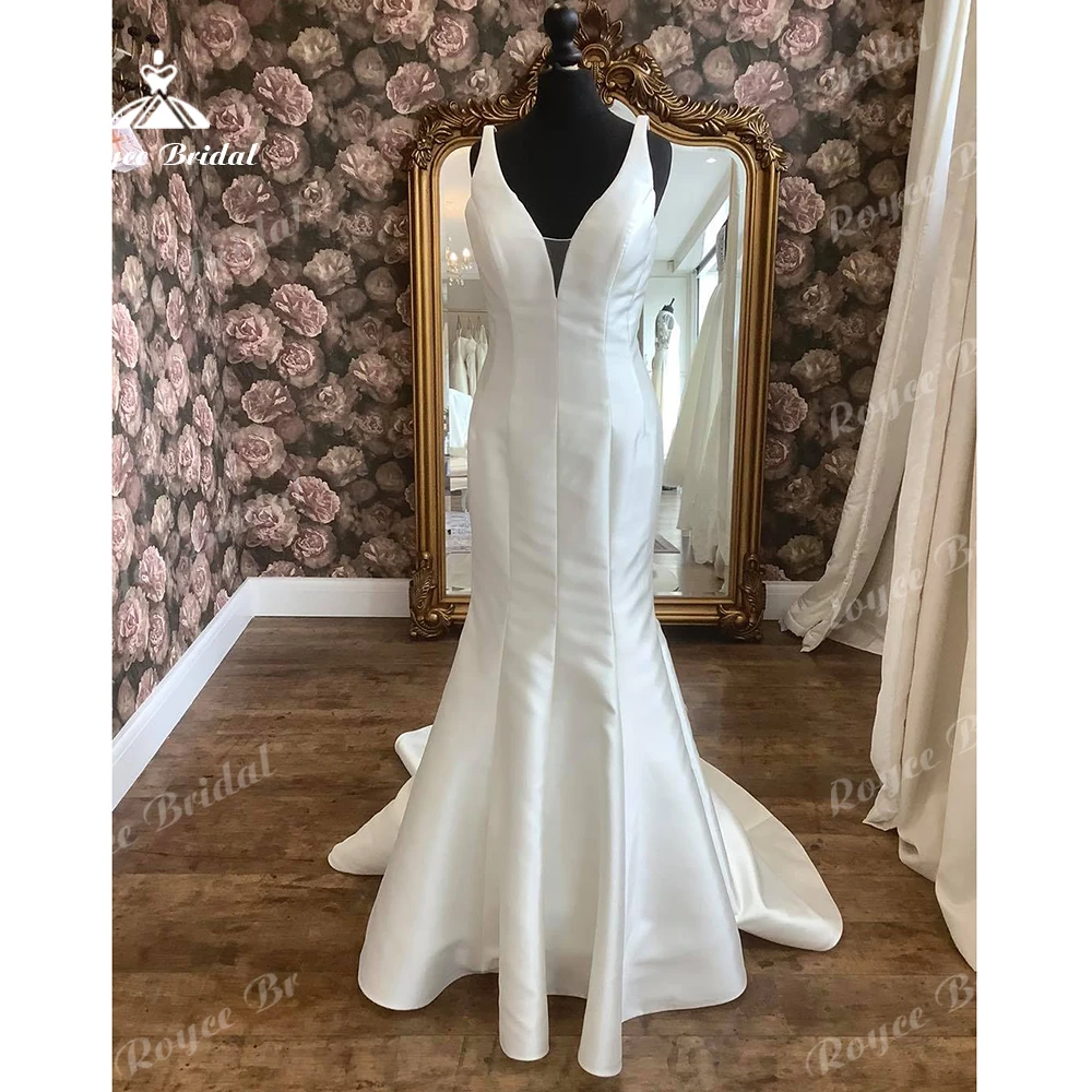 Roycebridal Mikado Satin Sleeveless Mermaid/Trumpet Wedding Dress 2024 Vintage vestido branco sereia Wedding Gowns
Roycebridal Mikado Satin Sleeveless Mermaid/Trumpet Wedding Dress 2024 Vintage vestido branco sereia Wedding Gowns