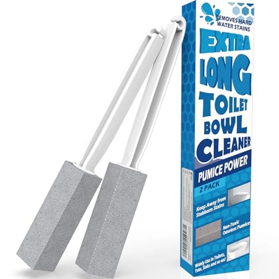 Curated Picks 2 Pack Pumice Stone for Toilet Cleaning, Extra Long Handle for Removing Bowl Ring, Pool, Bathroom, Toilet Brush
Curated Picks 2 Pack Pumice Stone for Toilet Cleaning, Extra Long Handle for Removing Bowl Ring, Pool, Bathroom, Toilet Brush