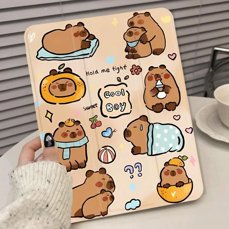 Smart Stand Case Cover for Ipad Air 5 Case Ipad Air 3 Generation 2019 IPad 10th Generation 2020 Pro 11 Orange Kapybara PC Shell
Smart Stand Case Cover for Ipad Air 5 Case Ipad Air 3 Generation 2019 IPad 10th Generation 2020 Pro 11 Orange Kapybara PC Shell