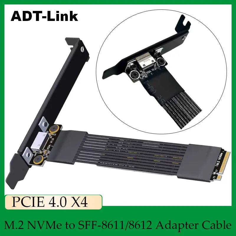 ADT-Link PCIE 4.0 x4 Gen4 M.2 NVMe to SFF-8611/8612 Адаптер Riser OCuLink Внешний удлинительный кабель для видеокарты 64 Гбит/с
ADT-Link PCIE 4.0 x4 Gen4 M.2 NVMe to SFF-8611/8612 Адаптер Riser OCuLink Внешний удлинительный кабель для видеокарты 64 Гбит/с