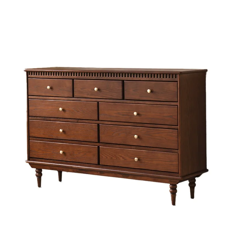 Hepburn solid wood chest of drawers living room high-end storage cabinet bedroom vintage style wall chest of drawers
Hepburn solid wood chest of drawers living room high-end storage cabinet bedroom vintage style wall chest of drawers