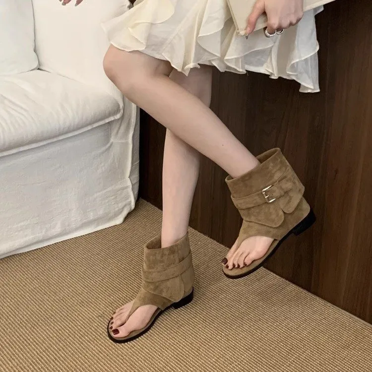 2026 Versatile Clip Toe Flats Sandals Summer Fashion Retro Cool Boots Casual Dress Street Style Roman Shoes Belt Buckle Booties
2026 Versatile Clip Toe Flats Sandals Summer Fashion Retro Cool Boots Casual Dress Street Style Roman Shoes Belt Buckle Booties