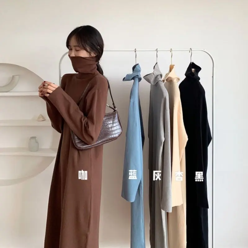 Korean Style Fleece Lined High Collar Midi Dress Women's Autumn Winter New Lazy Style Base Layer Skirt Maxi Dress Inner Wear
Korean Style Fleece Lined High Collar Midi Dress Women's Autumn Winter New Lazy Style Base Layer Skirt Maxi Dress Inner Wear