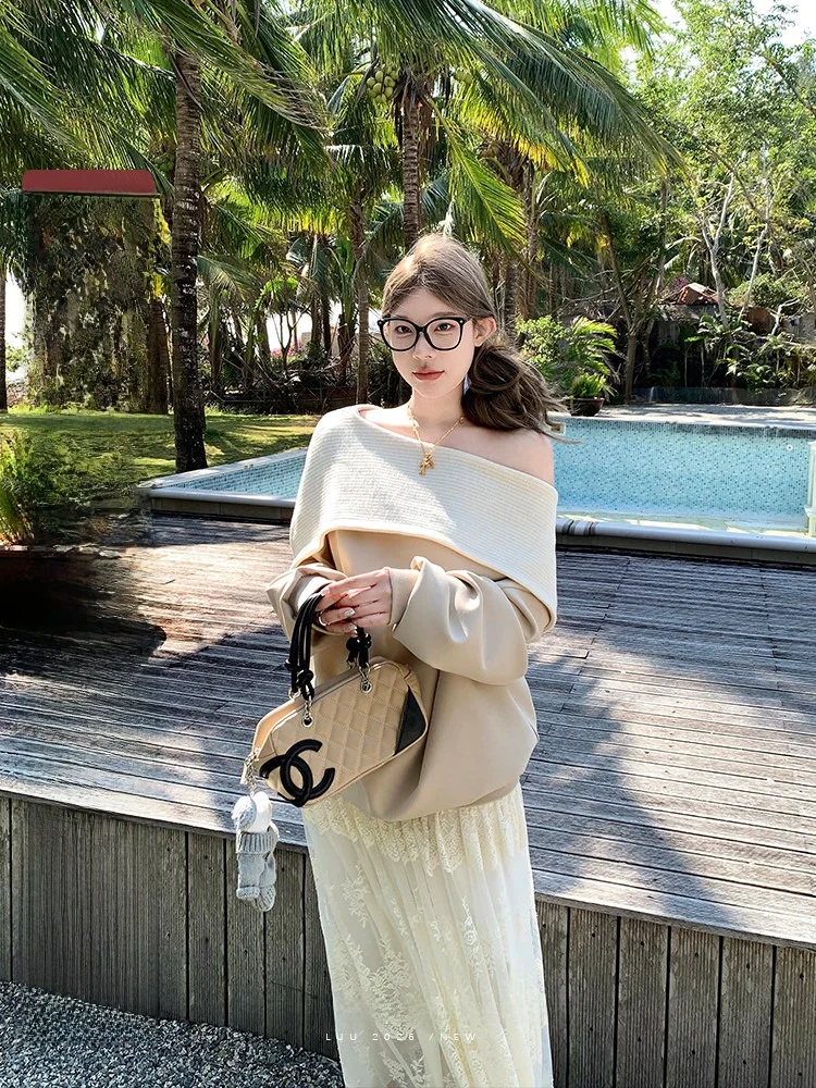 Свободный вязаный худи с длинными рукавами для женщин, весна-осень, повседневный топ Luu Taohuier с воротником-стойкой, дизайнерский крой, верхняя одежда
Свободный вязаный худи с длинными рукавами для женщин, весна-осень, повседневный топ Luu Taohuier с воротником-стойкой, дизайнерский крой, верхняя одежда