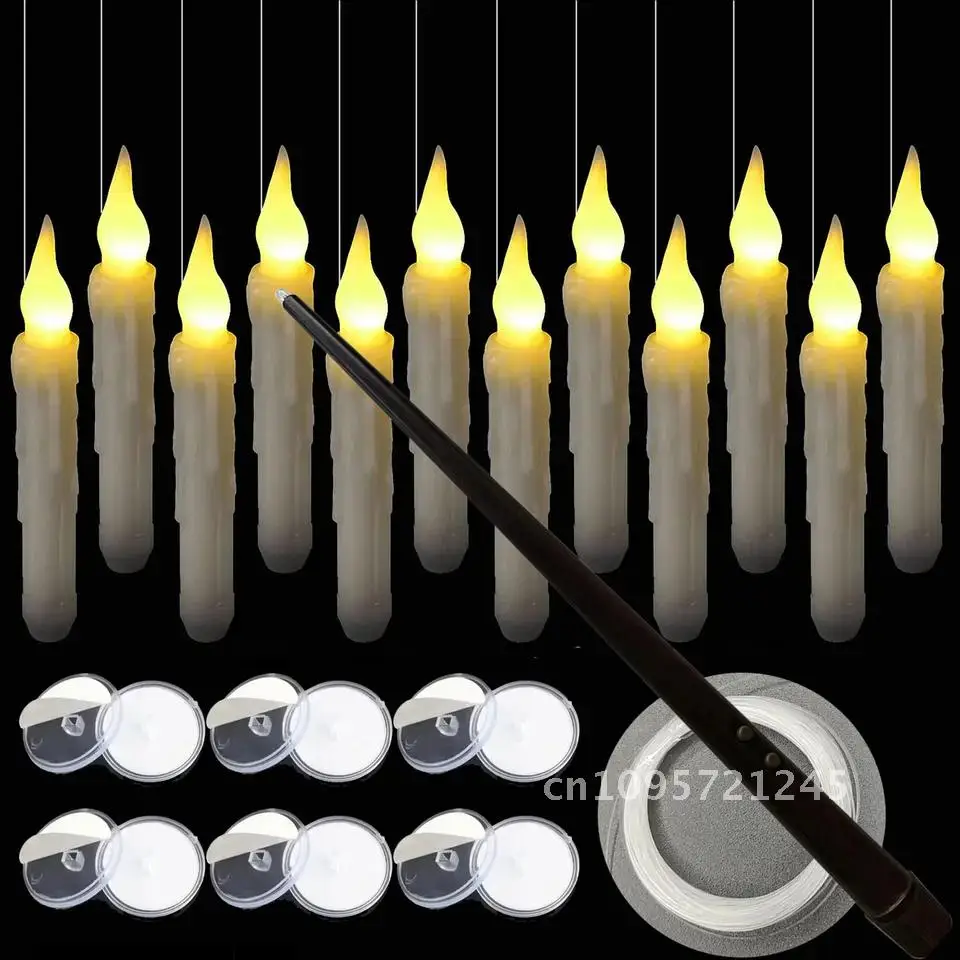 12 Pieces Christmas Hanging Floating With Flameless Taper Remote Wand LED Candles Floating Candles Control Candlestick Magic
12 Pieces Christmas Hanging Floating With Flameless Taper Remote Wand LED Candles Floating Candles Control Candlestick Magic