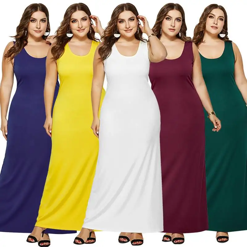Elegant plus Size Long Summer Dress for Fat Women Sleeveless round Neck Color Casual Comfortable Maxi Dress
Elegant plus Size Long Summer Dress for Fat Women Sleeveless round Neck Color Casual Comfortable Maxi Dress