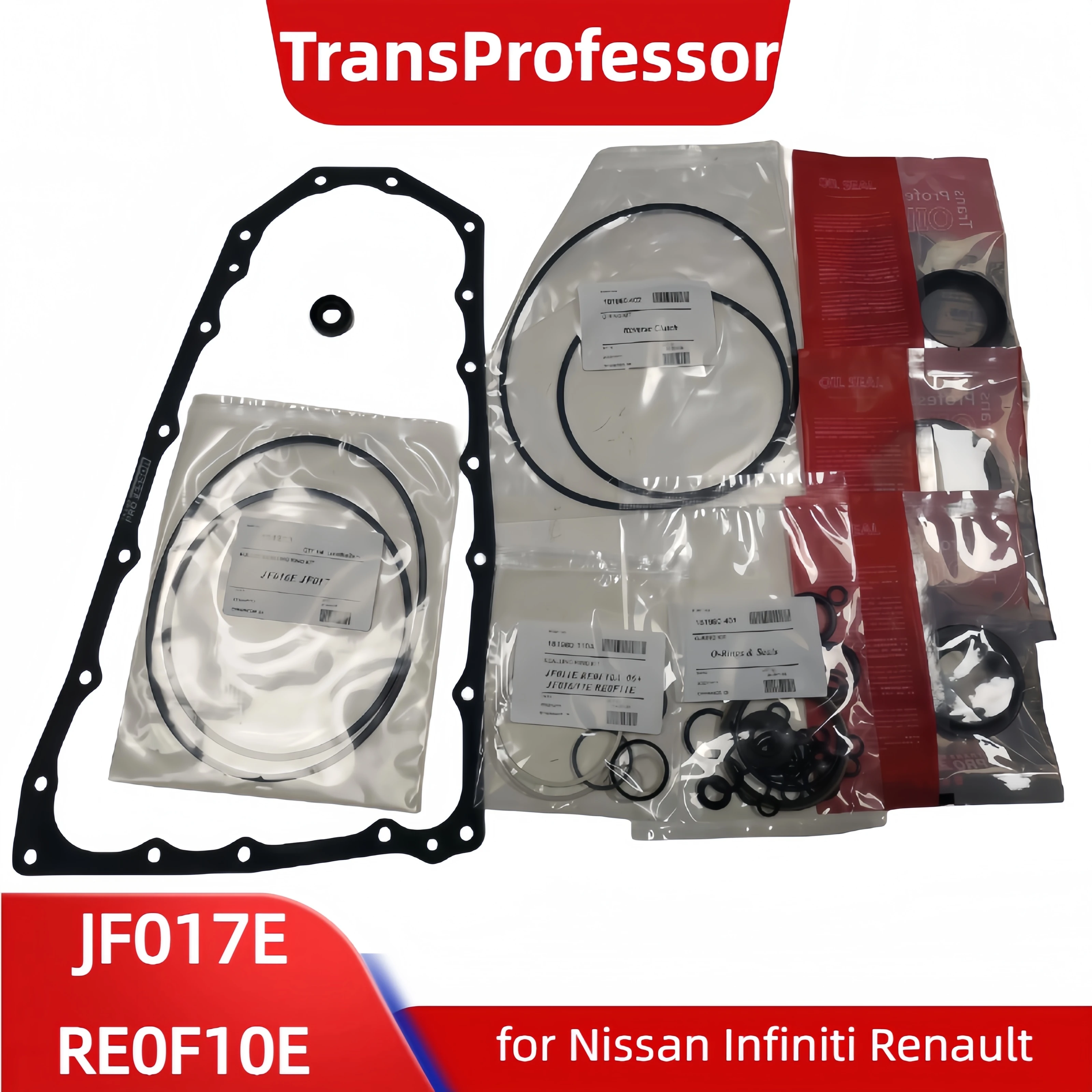 JF017E RE0F10E Jatco CVT Transmission Repair Overhaul kit for Nissan Infiniti Renault,Transprofessor Gearbox Gaskets Oil Seals
JF017E RE0F10E Jatco CVT Transmission Repair Overhaul kit for Nissan Infiniti Renault,Transprofessor Gearbox Gaskets Oil Seals