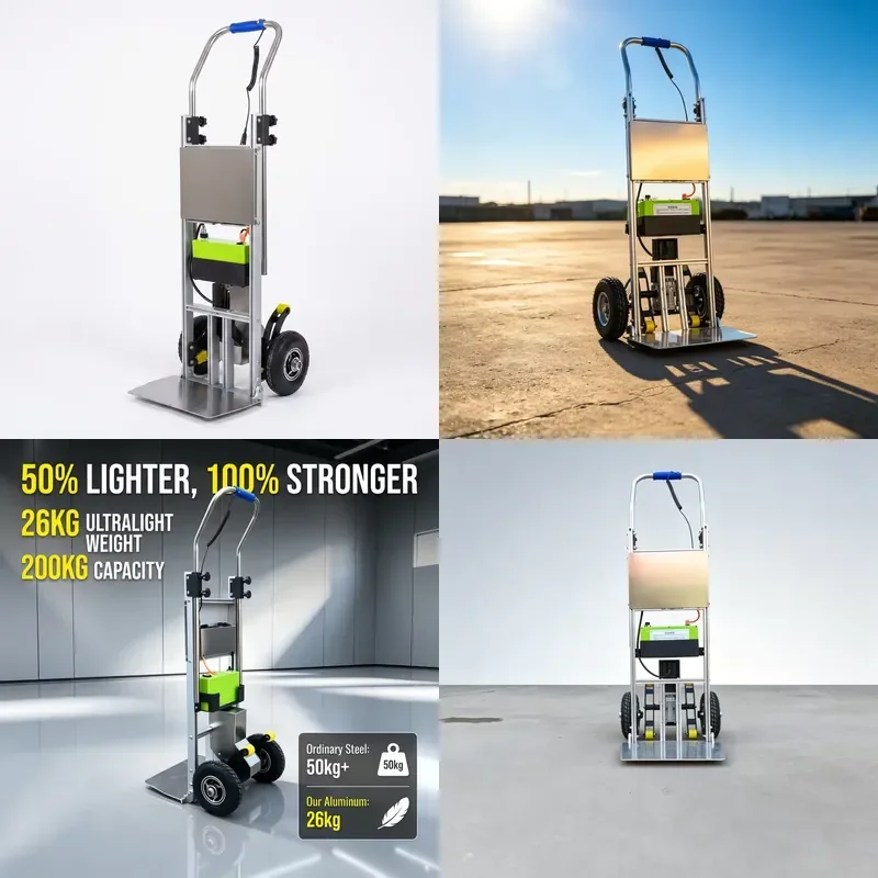 Foldable Battery Powered Electric Stair Climber Hand Truck for Appliances 200kg Load Capacity Lightweight Aluminum Stair
Foldable Battery Powered Electric Stair Climber Hand Truck for Appliances 200kg Load Capacity Lightweight Aluminum Stair