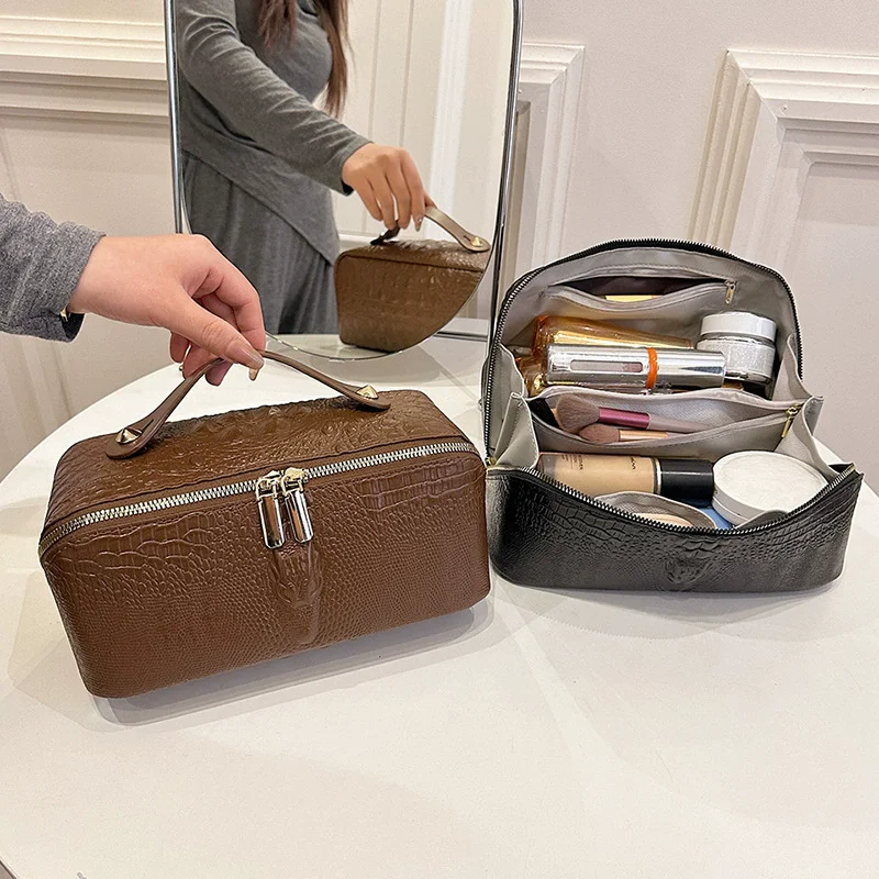 Crocodile Pattern Makeup Bag For Women Large Capacity Ins Multifuction Cosmetics Storage Cases Travel Portable Toilet Wash Bag
Crocodile Pattern Makeup Bag For Women Large Capacity Ins Multifuction Cosmetics Storage Cases Travel Portable Toilet Wash Bag