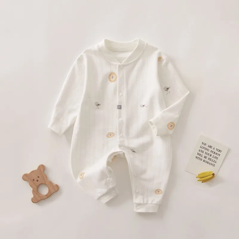 Newborn Cartoon Printed Jumpsuit Boys and Girls Round Neck Jumpsuit Children Cotton Soft Color Blocked Long Sleeved Jumpsuit
Newborn Cartoon Printed Jumpsuit Boys and Girls Round Neck Jumpsuit Children Cotton Soft Color Blocked Long Sleeved Jumpsuit