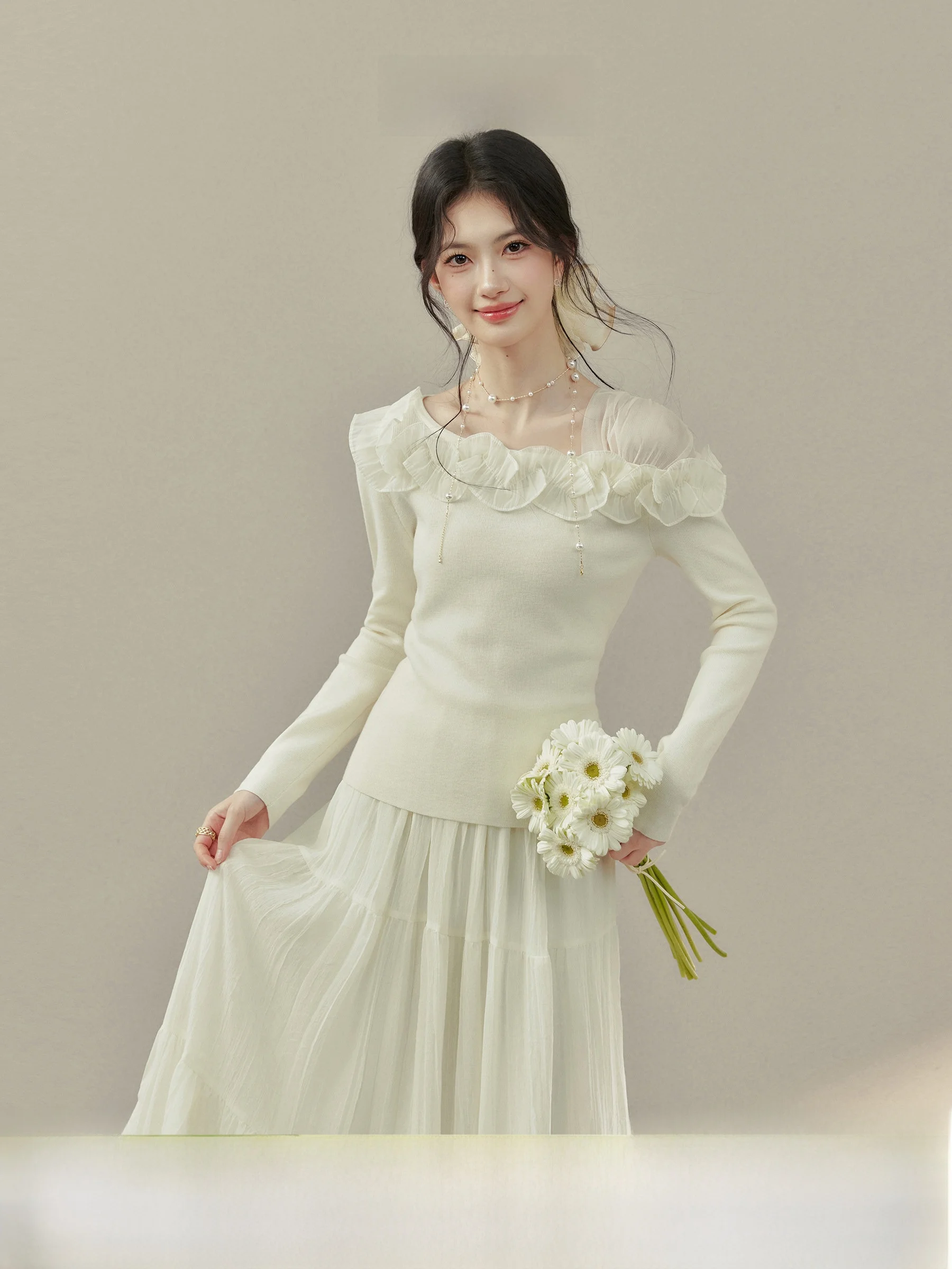 Spring Long Sve Knitted Sweater Women's Puffy "First Love Light" Fam Apricot Color Floral Top for plus Size Ladies
Spring Long Sve Knitted Sweater Women's Puffy "First Love Light" Fam Apricot Color Floral Top for plus Size Ladies