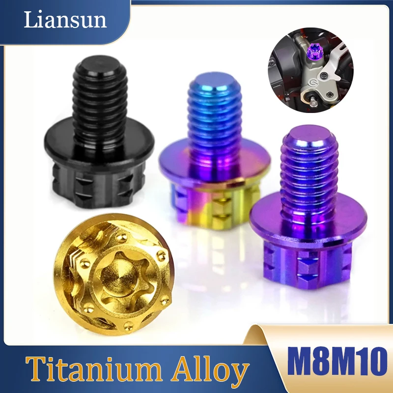 5Pcs M8/M10x12 Titanium Alloy Flange Head Screws Pitch 1.25 Right/Left Hand Thread Optional For Motorcycle Scooter Modification
5Pcs M8/M10x12 Titanium Alloy Flange Head Screws Pitch 1.25 Right/Left Hand Thread Optional For Motorcycle Scooter Modification