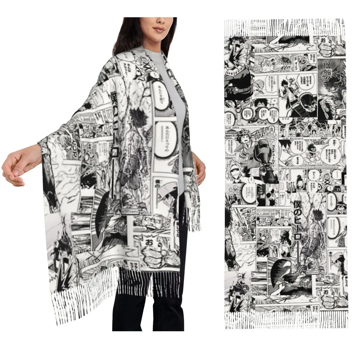 My Hero Academia Manga Collage Scarf Tassel Scarves for Women Soft Warm Shawls and Wraps Long Fall Winter Shawl Wrap
My Hero Academia Manga Collage Scarf Tassel Scarves for Women Soft Warm Shawls and Wraps Long Fall Winter Shawl Wrap