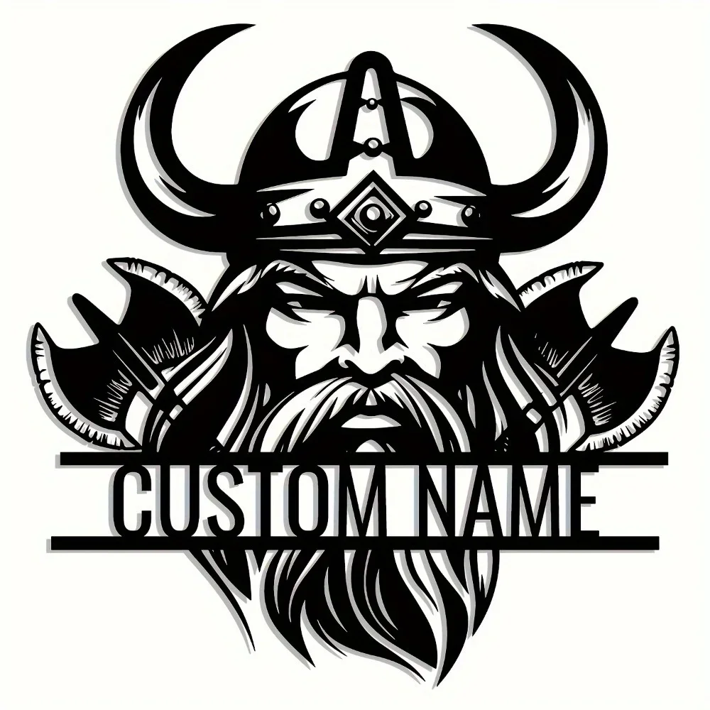 Trendy Custom Viking Skull Metal Plaque. Handmade, Personalized Nordic Name. Ideal for Man Cave Decor.
Trendy Custom Viking Skull Metal Plaque. Handmade, Personalized Nordic Name. Ideal for Man Cave Decor.