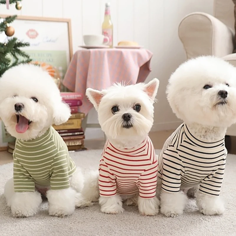 Striped Small Bear Embroidered Dog Clothes Summer Teddy Two Leg T-Shirt Pomeranian Soft Pullover Fashionable Dog Clothes
Striped Small Bear Embroidered Dog Clothes Summer Teddy Two Leg T-Shirt Pomeranian Soft Pullover Fashionable Dog Clothes