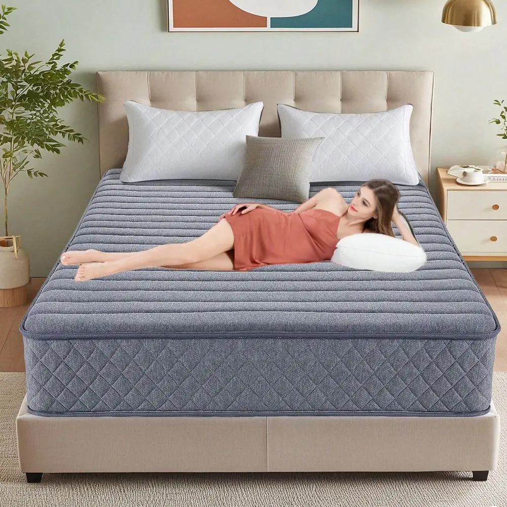 Style 10 Inch 12 Inch Highly Breathable SpringInfused Memory Gel Foam Full Hybrid Durable Bed Mattress Compressed In A Box, Cert
Style 10 Inch 12 Inch Highly Breathable SpringInfused Memory Gel Foam Full Hybrid Durable Bed Mattress Compressed In A Box, Cert