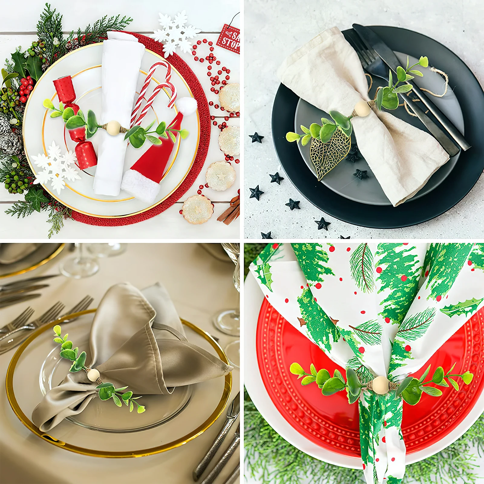 6 Pcs Napkin Rings Eucalyptus Leaf Rustic Decor Plant Modeling Banquet Kitchen Dining Home Restaurant Tableware
6 Pcs Napkin Rings Eucalyptus Leaf Rustic Decor Plant Modeling Banquet Kitchen Dining Home Restaurant Tableware