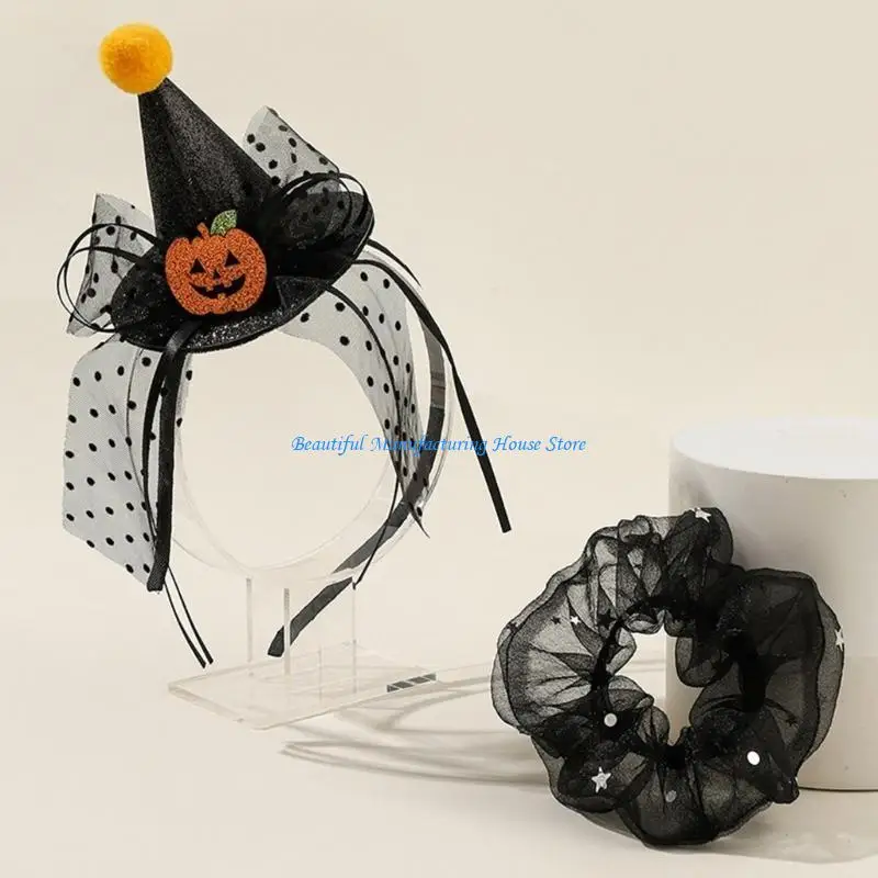 E56A Headband Halloween Pumpkin Tulle Hair Tie Mini Cone Hat Glitter Hair Hoop
E56A Headband Halloween Pumpkin Tulle Hair Tie Mini Cone Hat Glitter Hair Hoop