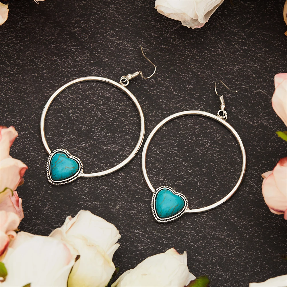 Heart Green Stone Hoop Dangle Earrings for Women Retro Personalized Piercing Eardrop Hanging Ladies Accessories Jewelry Gifts
Heart Green Stone Hoop Dangle Earrings for Women Retro Personalized Piercing Eardrop Hanging Ladies Accessories Jewelry Gifts