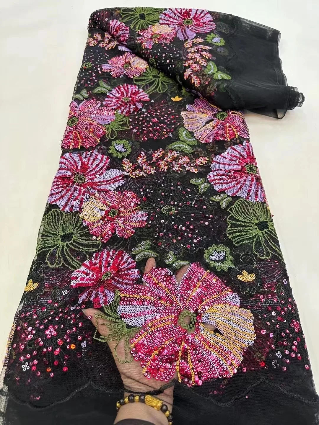 Latest 2024 High Quality African Nigerian Tulle Lace Fabric With Sequins Embroidery Wedding Sewing Lace Prom Dresses 5Yards
Latest 2024 High Quality African Nigerian Tulle Lace Fabric With Sequins Embroidery Wedding Sewing Lace Prom Dresses 5Yards