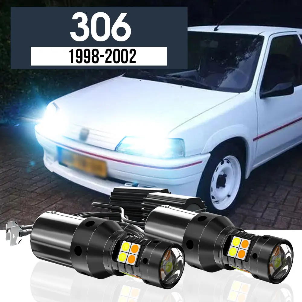 2pcs LED Dual Mode Turn Signal+Daytime Running Light Blub DRL Canbus Accessories For Peugeot 306 1998-2002 1999 2000 2001
2pcs LED Dual Mode Turn Signal+Daytime Running Light Blub DRL Canbus Accessories For Peugeot 306 1998-2002 1999 2000 2001