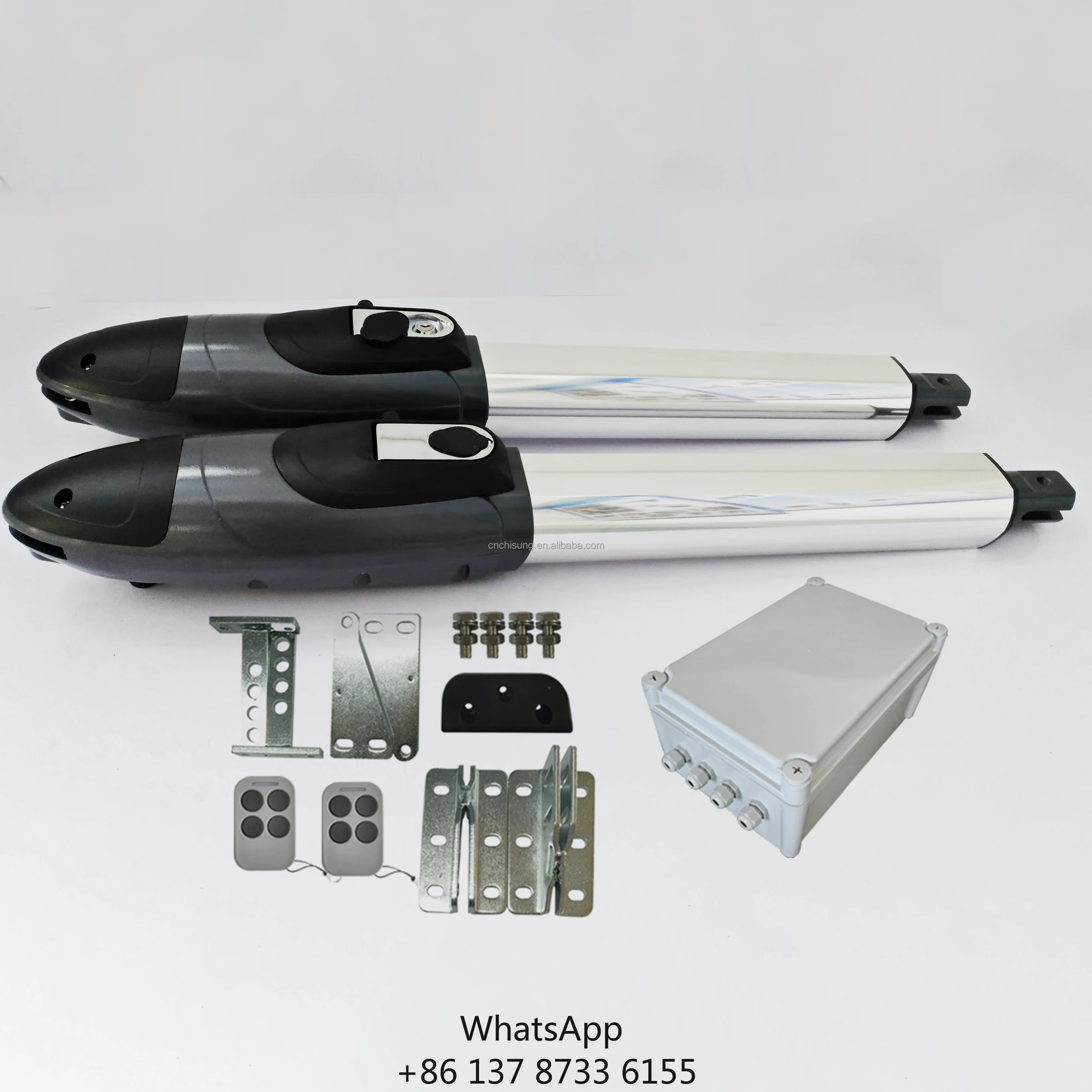 In Stock 500kg/leaf Double Arms DC24V Automatic Remote Swing Gate Opener Support Solar Power 
In Stock 500kg/leaf Double Arms DC24V Automatic Remote Swing Gate Opener Support Solar Power