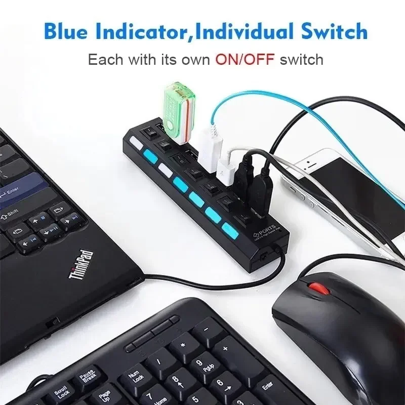 Концентратор USB 2,0, разветвитель с несколькими портами USB, адаптер питания, 4/ 7 портов, разветвитель с выключателем и кабелем 30 см для дома
Концентратор USB 2,0, разветвитель с несколькими портами USB, адаптер питания, 4/ 7 портов, разветвитель с выключателем и кабелем 30 см для дома