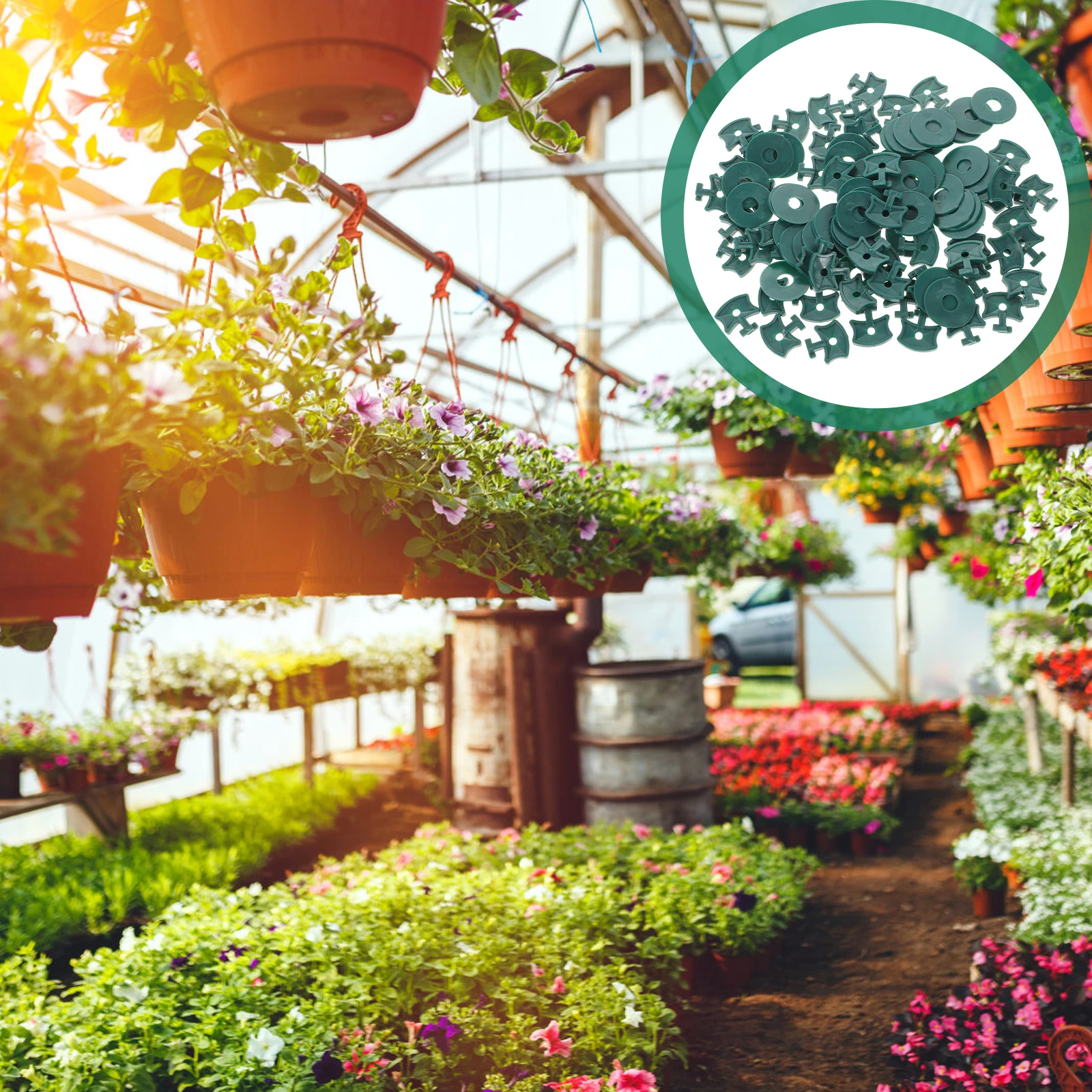 100 Sets Greenhouse Fixing Clips Live Plant PP Hanging Tool Garden Plants Durable Sturdy Practical Compact
100 Sets Greenhouse Fixing Clips Live Plant PP Hanging Tool Garden Plants Durable Sturdy Practical Compact